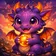 Colorful cartoon dragon avatar with expressive eyes and whimsical design